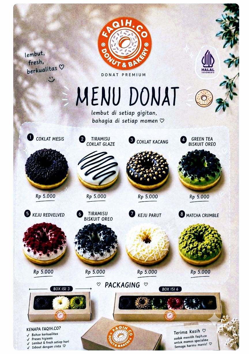 Menu Donat Faqih.co